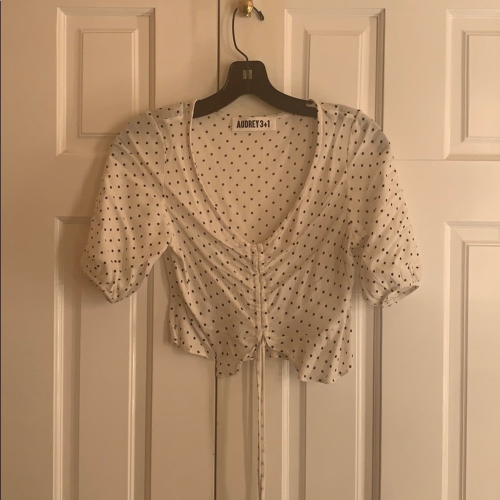 Polka dot crop top